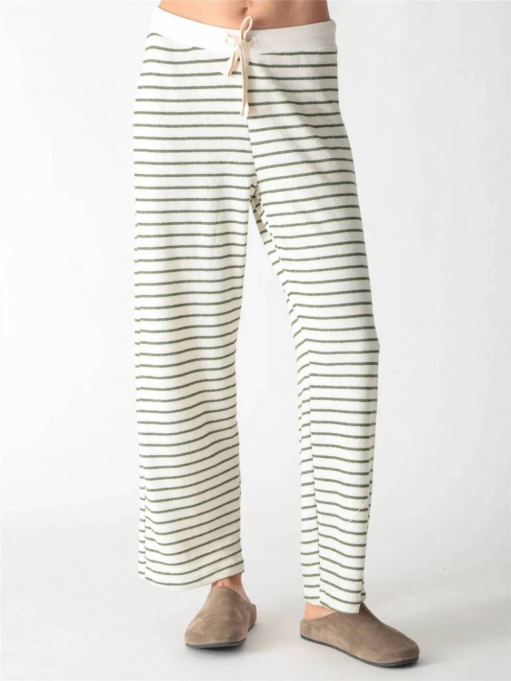 NEW ELECTRIC & ROSE haven wide leg sweat pant in white